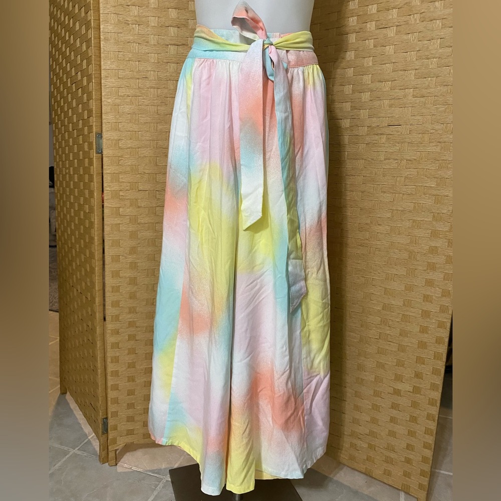 Modcloth Pastel Tie-Dye Wide Leg Pants